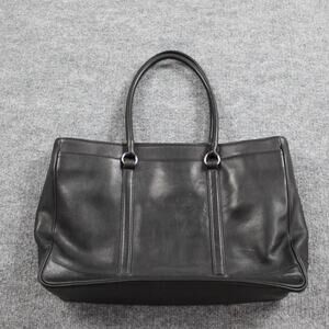 Vintage Coach Leather Tote Bag Purse Satchel Black Work Career Business 5333